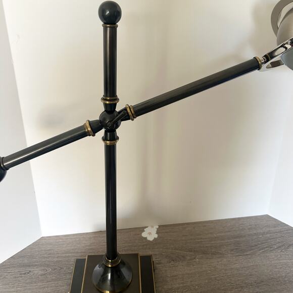 Retro Swing Arm Industrial Vintage Style Gun Metal Gray Stainless Steel Lamp HTF - Picture 5 of 12